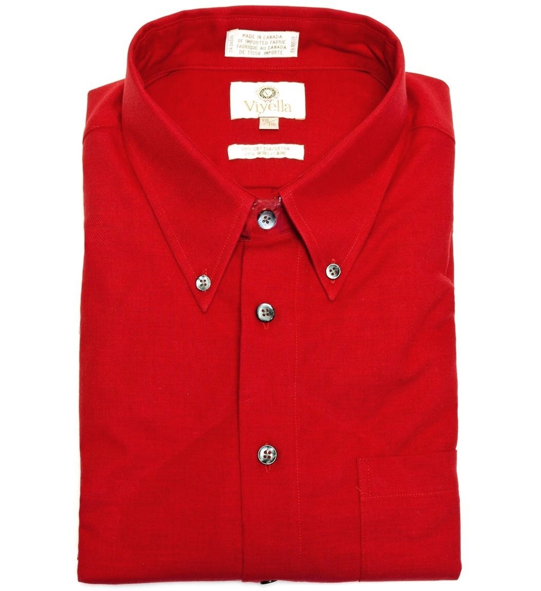 Red button shop down shirt